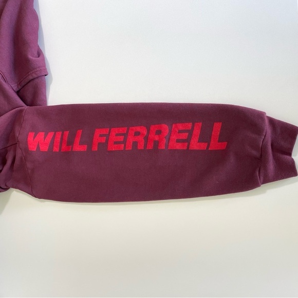 Aviator Nation Will Ferrell Bolt Smiley Relaxed Pullover Hoodie Plum Large - Picture 9 of 11